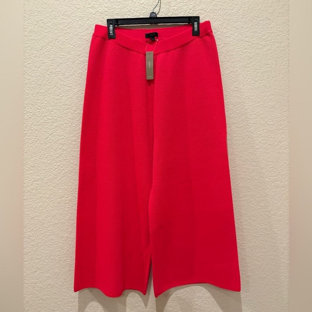NWT Jcrew merino wool red sweater pants size 10